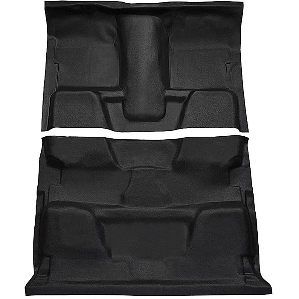 1973-74 Chevrolet, GMC Pickup Crew Cab Molded Vinyl Flooring Set Vinyl Standard Backing Column & Floor Shift 4-Speed 4WD Gray