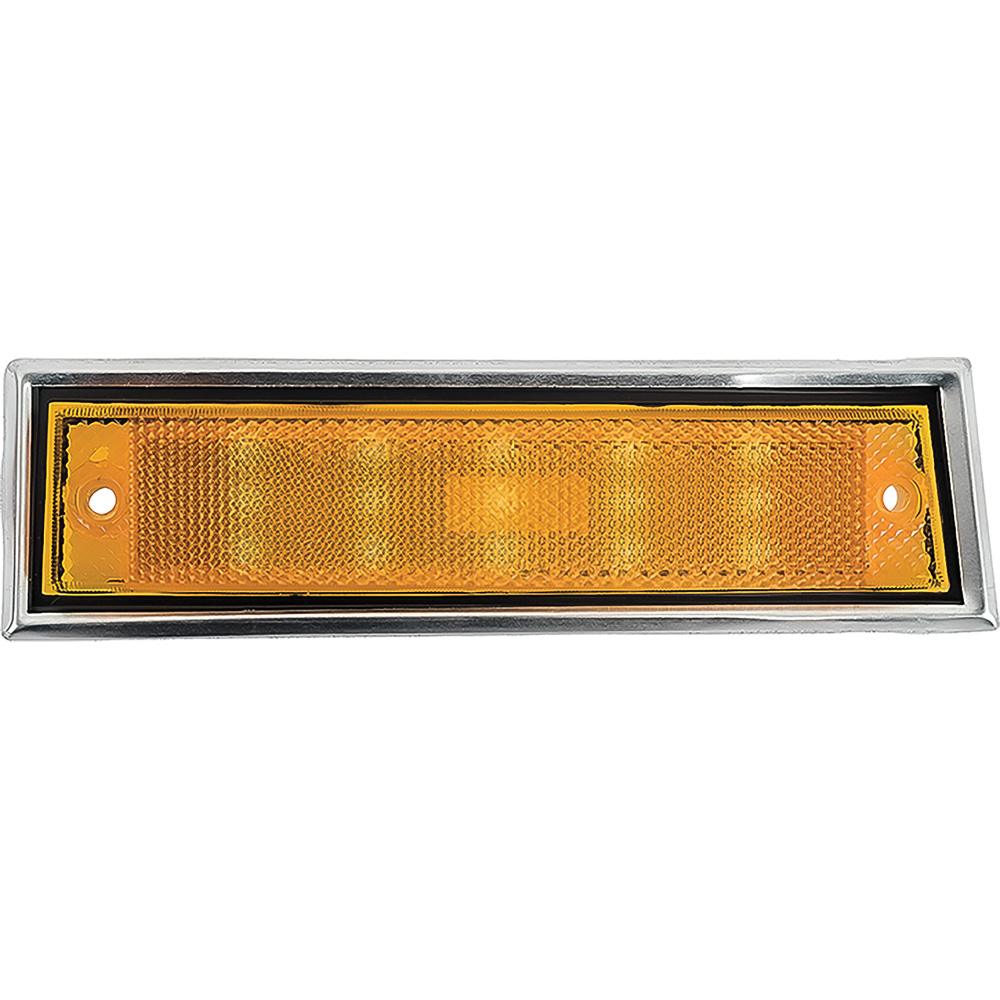 1981-91 Chevy, GMC Pickup, Blazer, Jimmy, Suburban Front Side Marker Lamp Assembly LED Conversion with Bright Trim Bezel RH Passenger Side