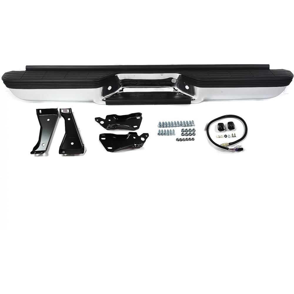 1988-00 Chevrolet/GMC C/K GMT400 Fleetside Pickup Rear Step Bumper With Brackets Chrome