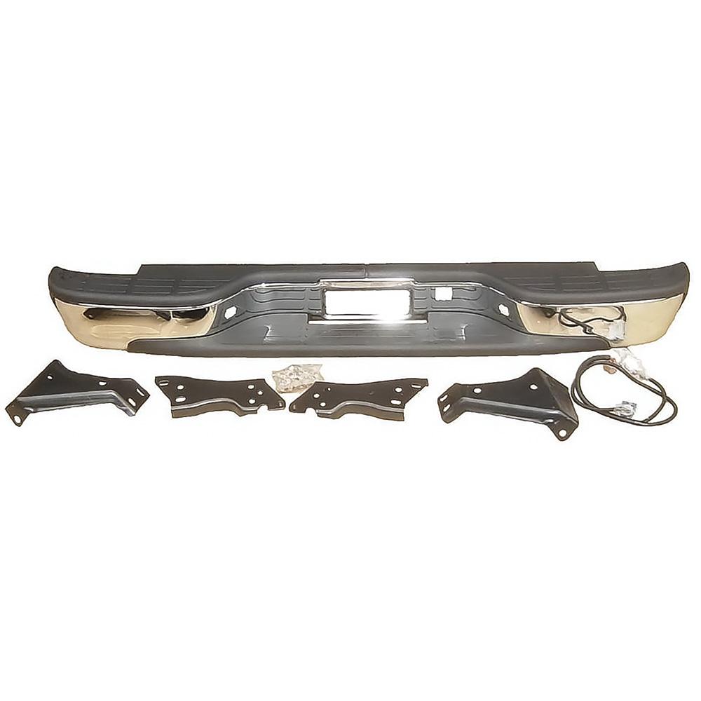 1999-07 Chevrolet, GMC GMT800 Stepside Pickup Rear Step Bumper With Brackets Chrome