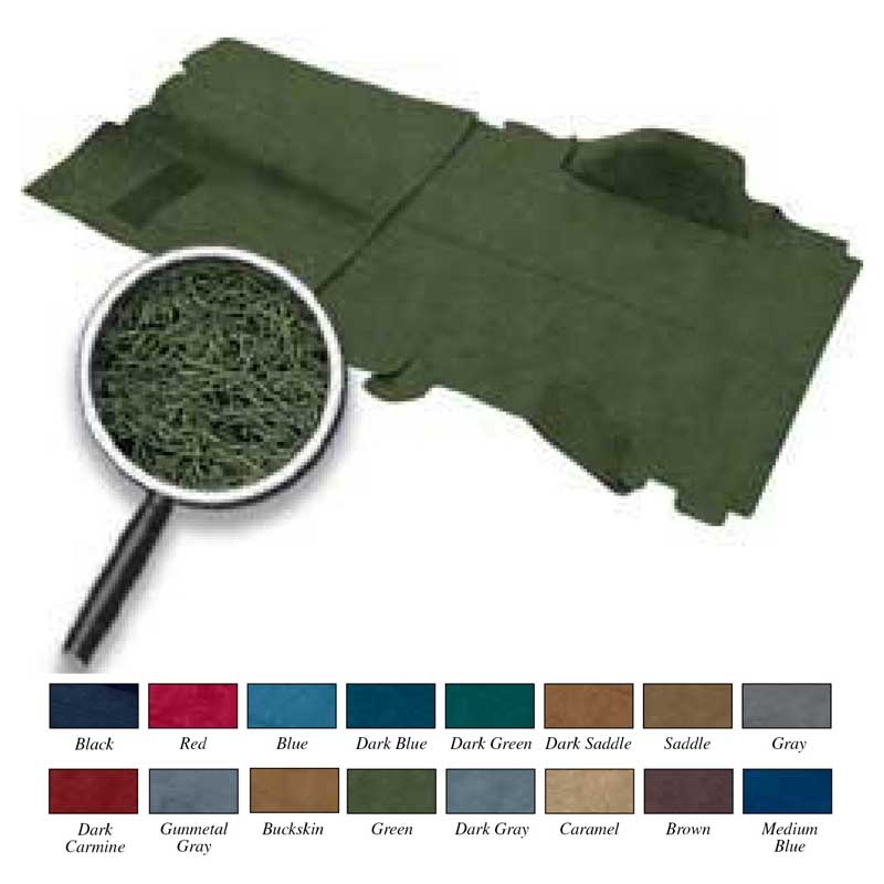 1973-77 Blazer / Jimmy 4 Wheel Drive Green Complete Molded Cut Pile Carpet Set