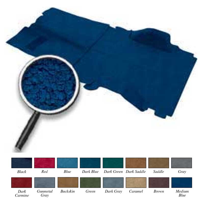 1973-74 Blazer / Jimmy Medium Blue Cargo Area Molded Loop Carpet