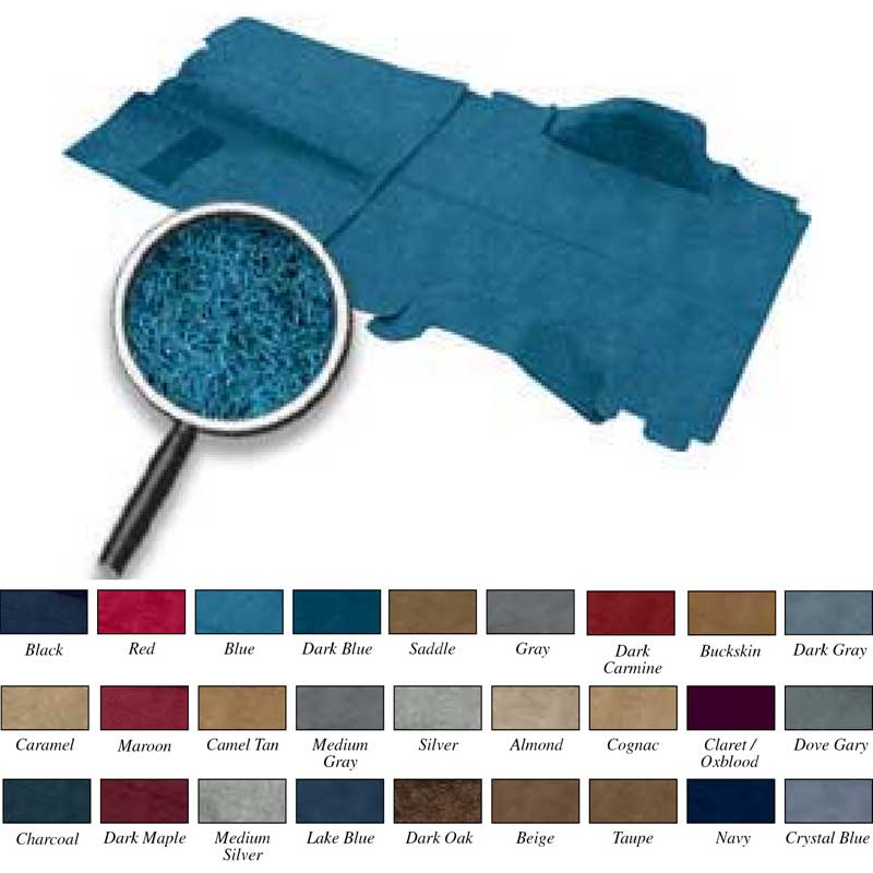 1981-91 Blazer / Jimmy 4 Wheel Drive Blue Complete Molded Cut Pile Carpet Set