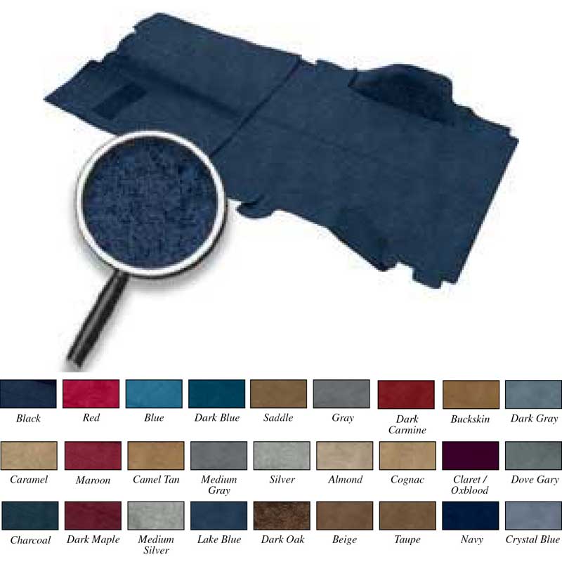 1981-91 Blazer / Jimmy 2 Wheel Drive Lake Blue Passenger Area Molded Cut Pile Carpet Set
