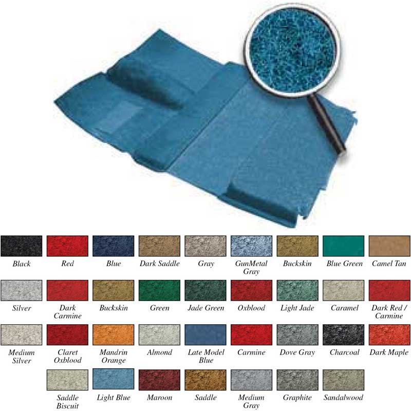 1973-74 Chevy / GMC Crew Cab 2 Wheel Drive Blue Loop Carpet