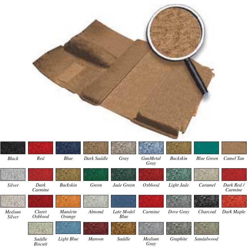 1975-80 Chevy/GMC Crew Cab Pickup 4 Wheel Drive Camel Tan Molded Cut Pile Carpet Set