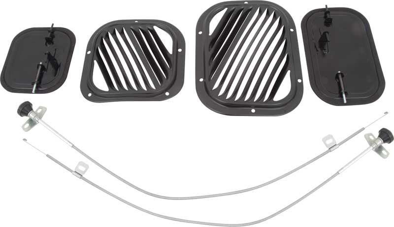 1955-56 Chevy Bel Air, 150, 210, Nomad Kick Panel Vent Assembly Set 6 Piece Set