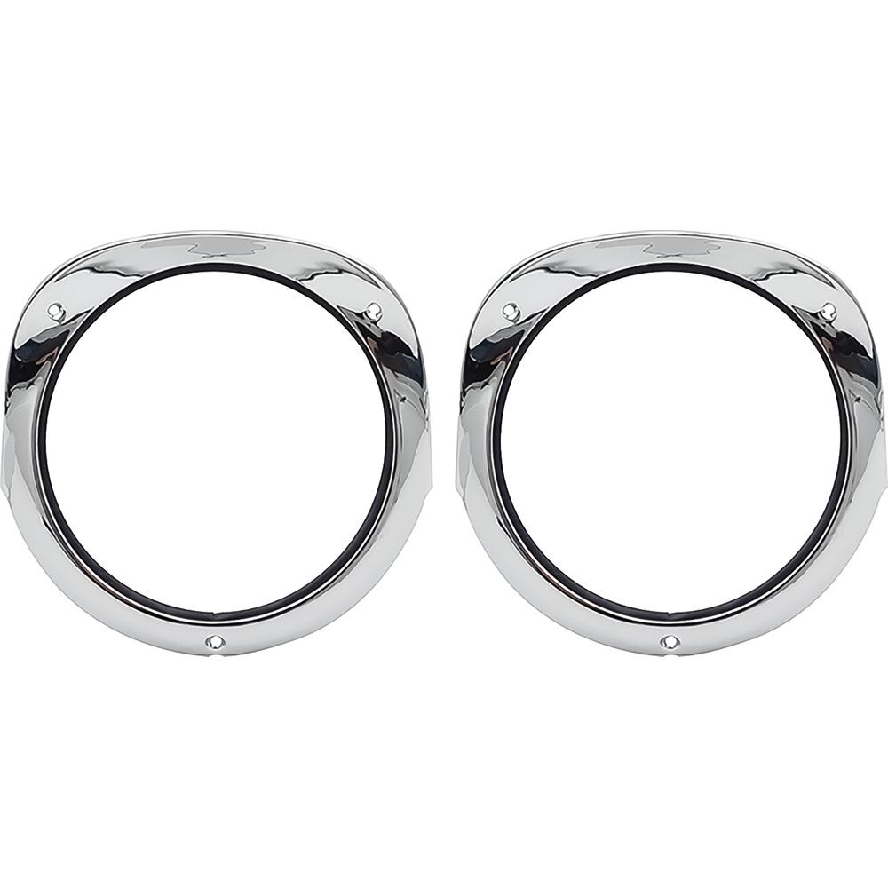 1956 Chevrolet Bel Air, 150, 210, Nomad Headlamp Bezels with Gaskets Pair