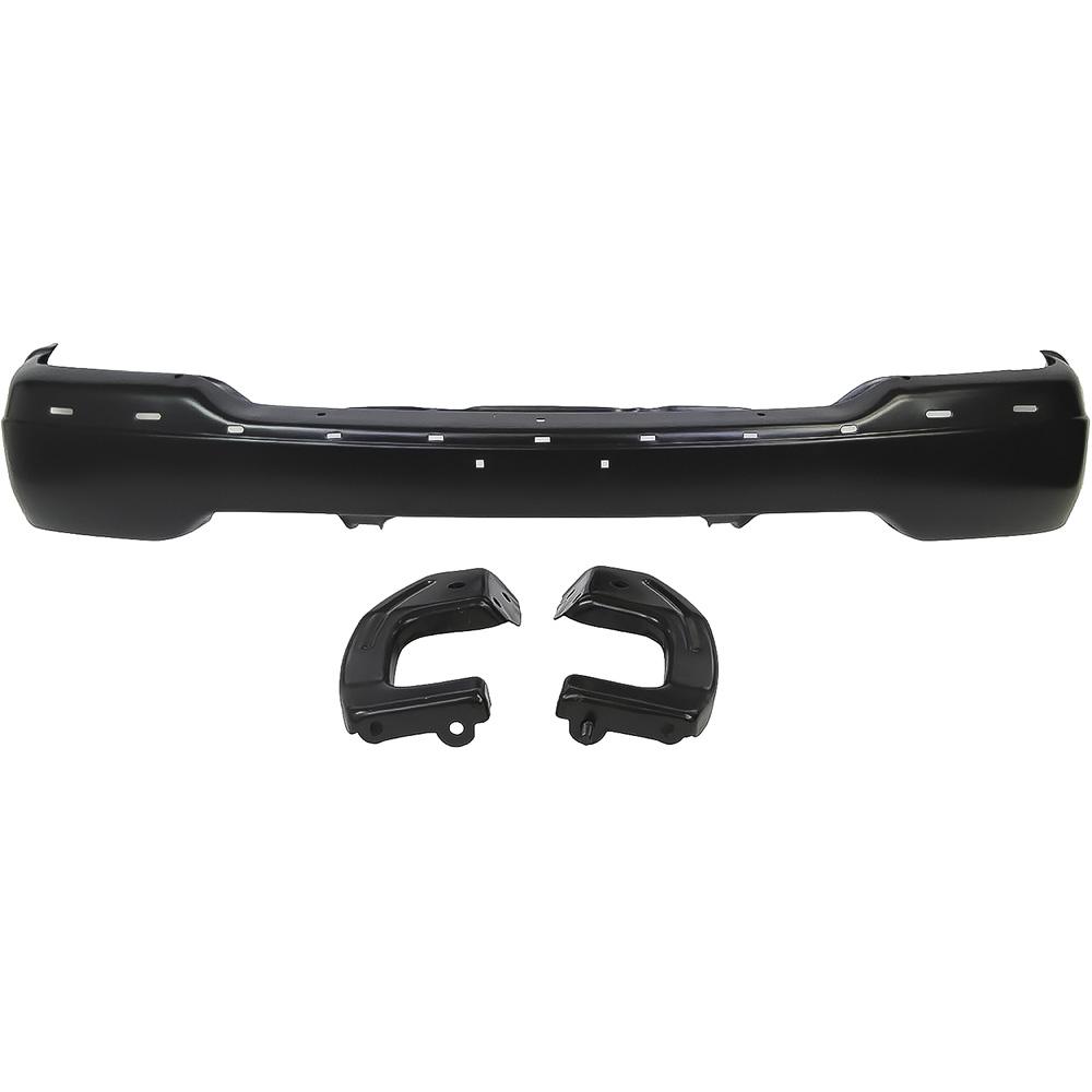 1999-02 GMC Sierra Front Bumper With Brackets Black Paintable Finish