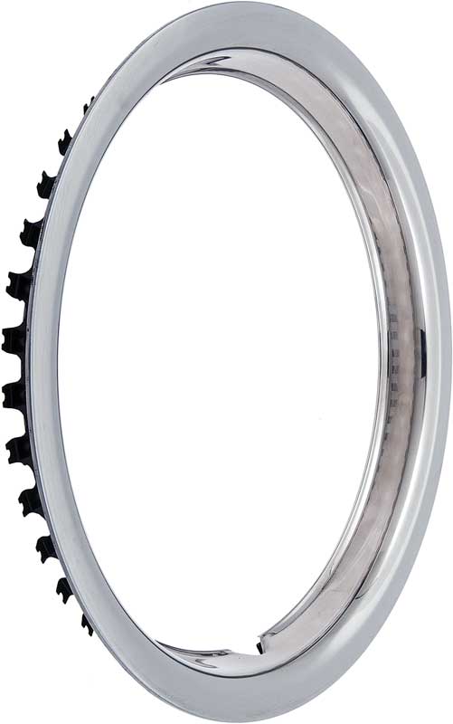 1967-88 GM Rally Wheel Trim Ring 14" x 5" & 14" x 7" Stainless Steel Round Edge, Smooth Lip 2" Deep Each