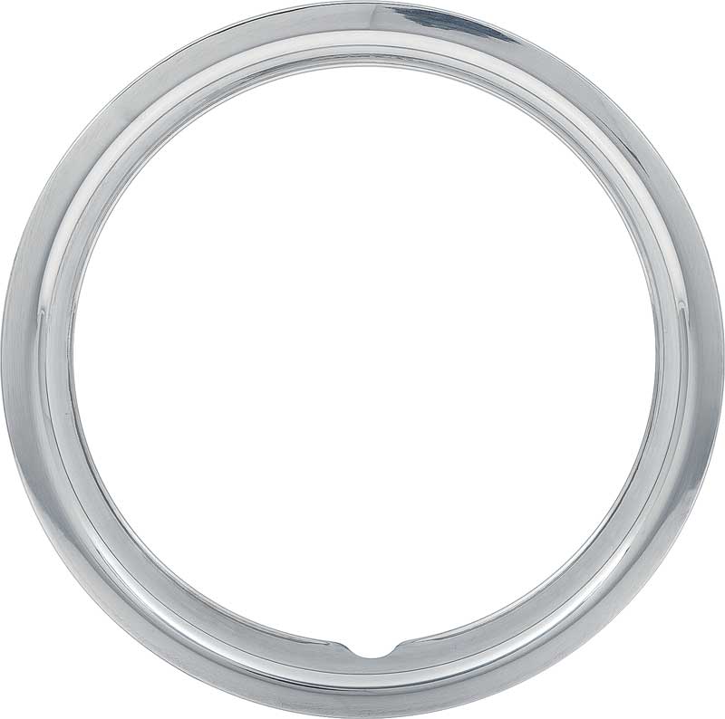 1967-88 GM Rally Wheel Trim Ring 14" x 5" & 14" x 7" Stainless Steel Round Edge, Smooth Lip 2" Deep Set of 4