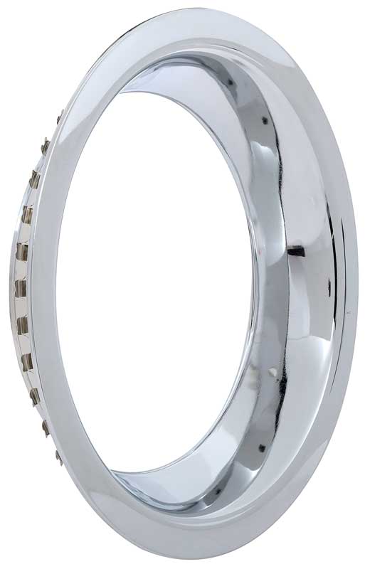 1967-1981 GM Wheel Trim Ring 15" x 3" Deep Squared Edge Style Smooth Lip Chrome Plated Each