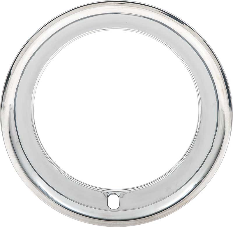 15" Wheel Trim Ring Stainless Steel Round Edge, Smooth Lip 2-1/2" Deep Each