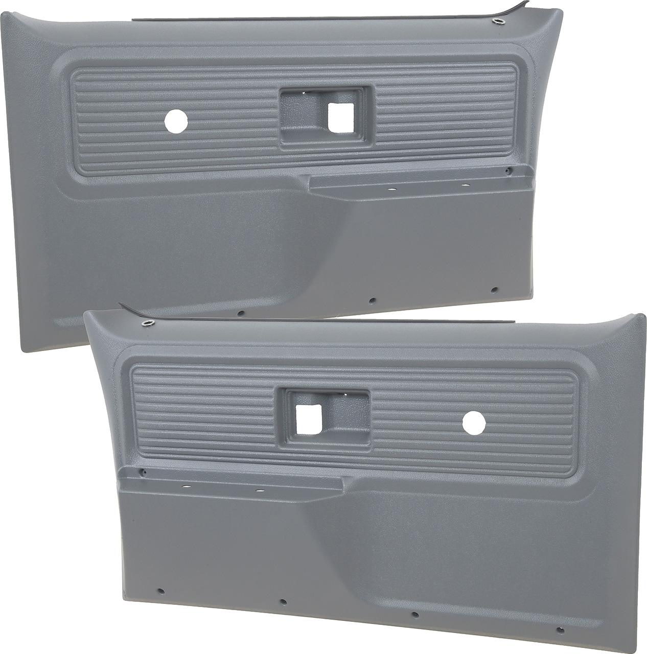 1977-80 Chevy, GMC Truck, Blazer, Jimmy, Suburban Front Door Panels Custom Deluxe, Scottsdale Style Gray