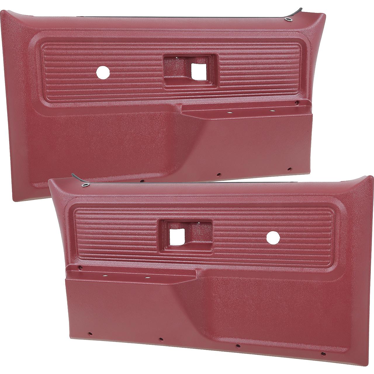 1977-80 Chevy, GMC Truck, Blazer, Jimmy, Suburban Front Door Panels Custom Deluxe, Scottsdale Style Red
