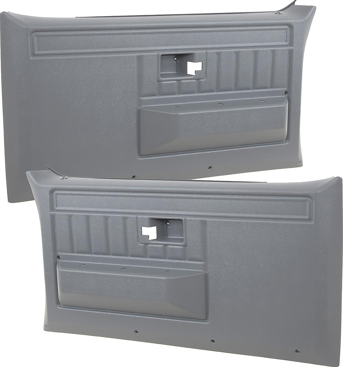 1981-91 Chevy, GMC, Pickup, Blazer, Jimmy, Suburban Front Door Panels Gray Pair