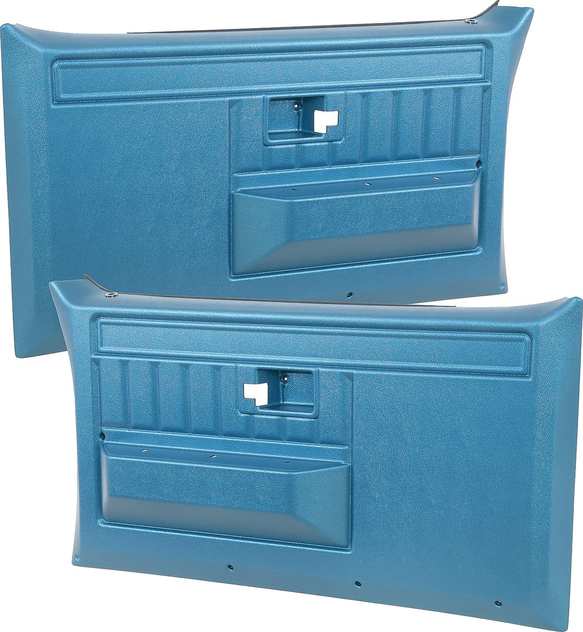 1981-91 Chevy, GMC, Pickup, Blazer, Jimmy, Suburban Front Door Panels Bright Blue Pair