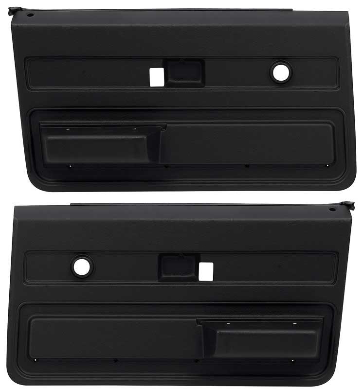 1973-76 Chevrolet, GMC Truck, Blazer, Jimmy, Suburban Front Door Panels Black