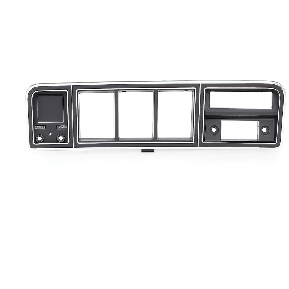 1973-79 Ford Truck, 1978-79 Bronco Instrument Cluster Bezel w/o Integral A/C Black & Chrome