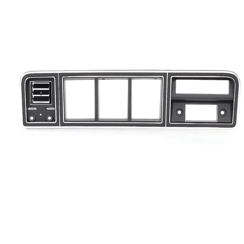 1973-79 Ford F-Series Truck, 1978-79 Bronco Instrument Cluster Bezel with Factory AC Black & Chrome Finish