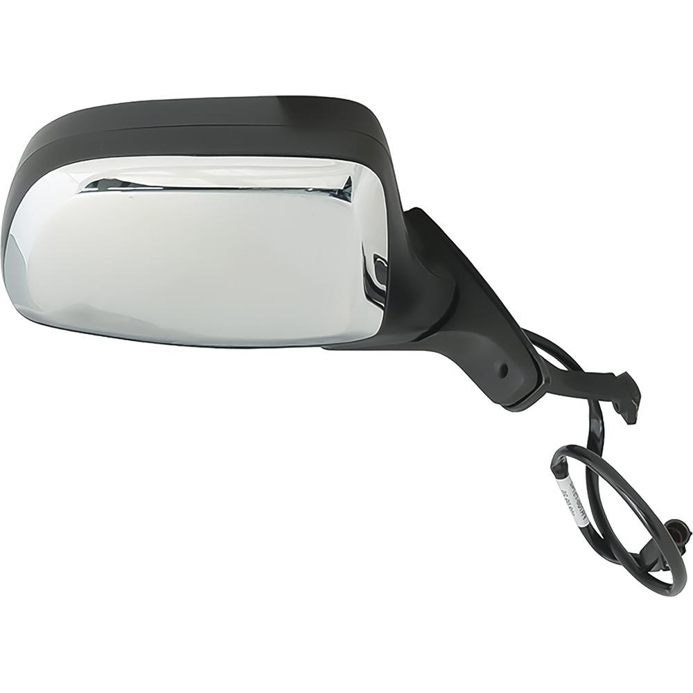1992-96 Ford F-150-F-250 Truck, Bronco Exterior Mirror Assembly RH, Passenger Side, Electric, Chrome Cap