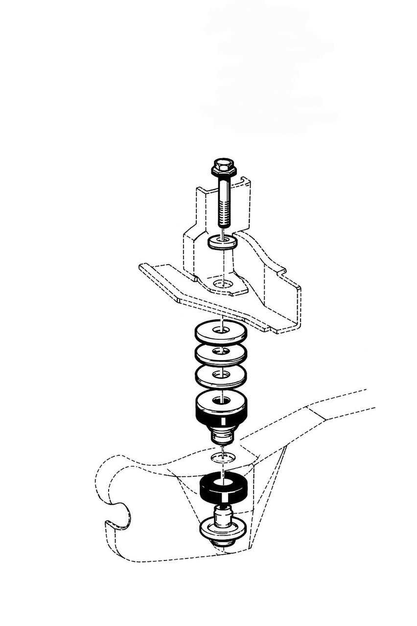 1973-79 Ford F-Series Regular Cab, 1978-79 Bronco Radiator Core Support Mounting Kit 16-Pieces
