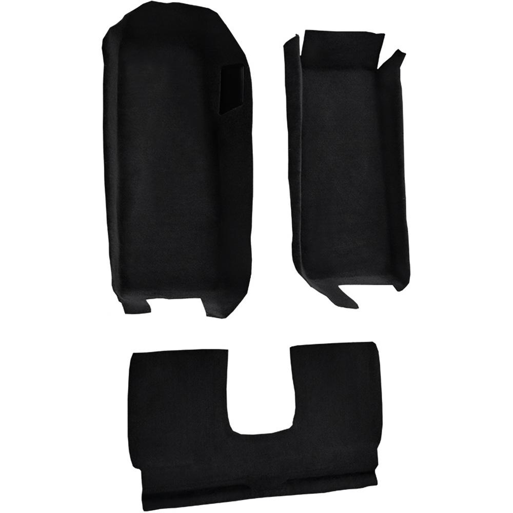 2005-13 Chevrolet Corvette Coupe Front Molded Carpet Set w/ Rear Seat Riser Cutpile Black