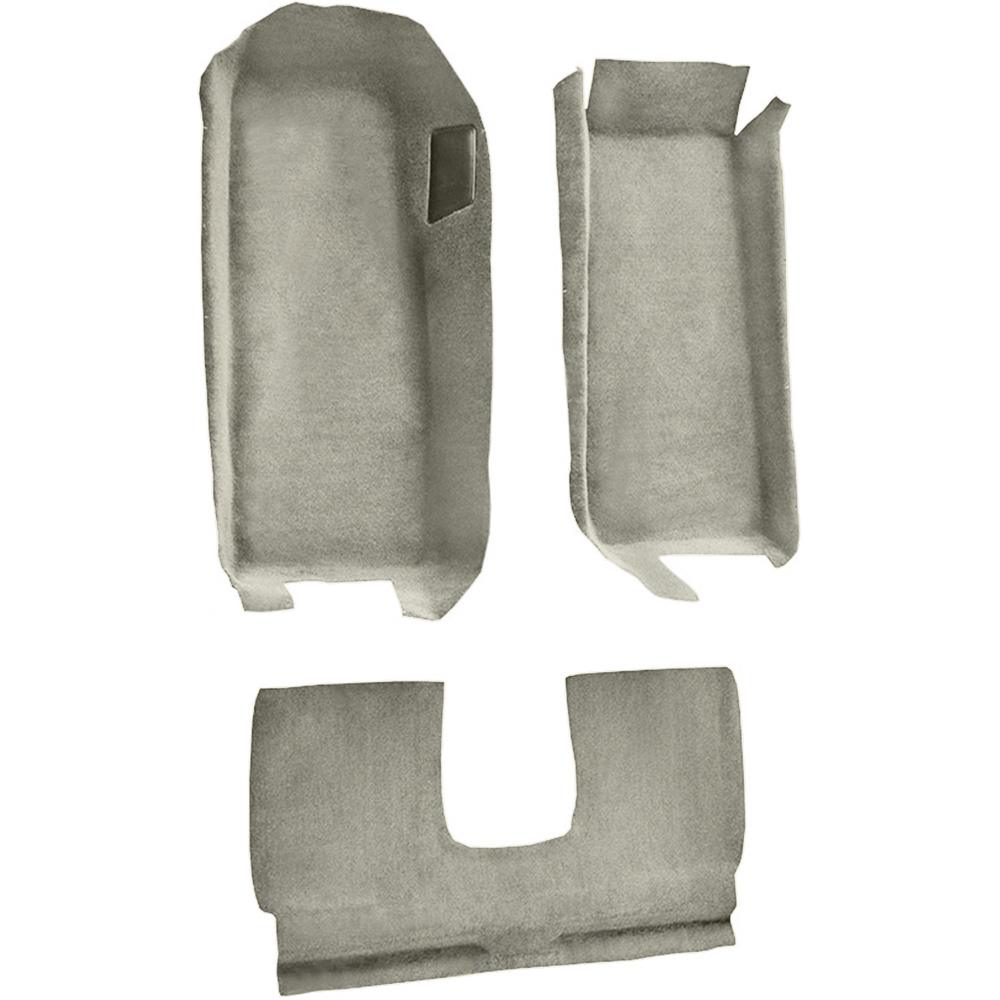 2005-13 Chevrolet Corvette Coupe Front Molded Carpet Set w/ Rear Seat Riser Cutpile Oyster / Shale