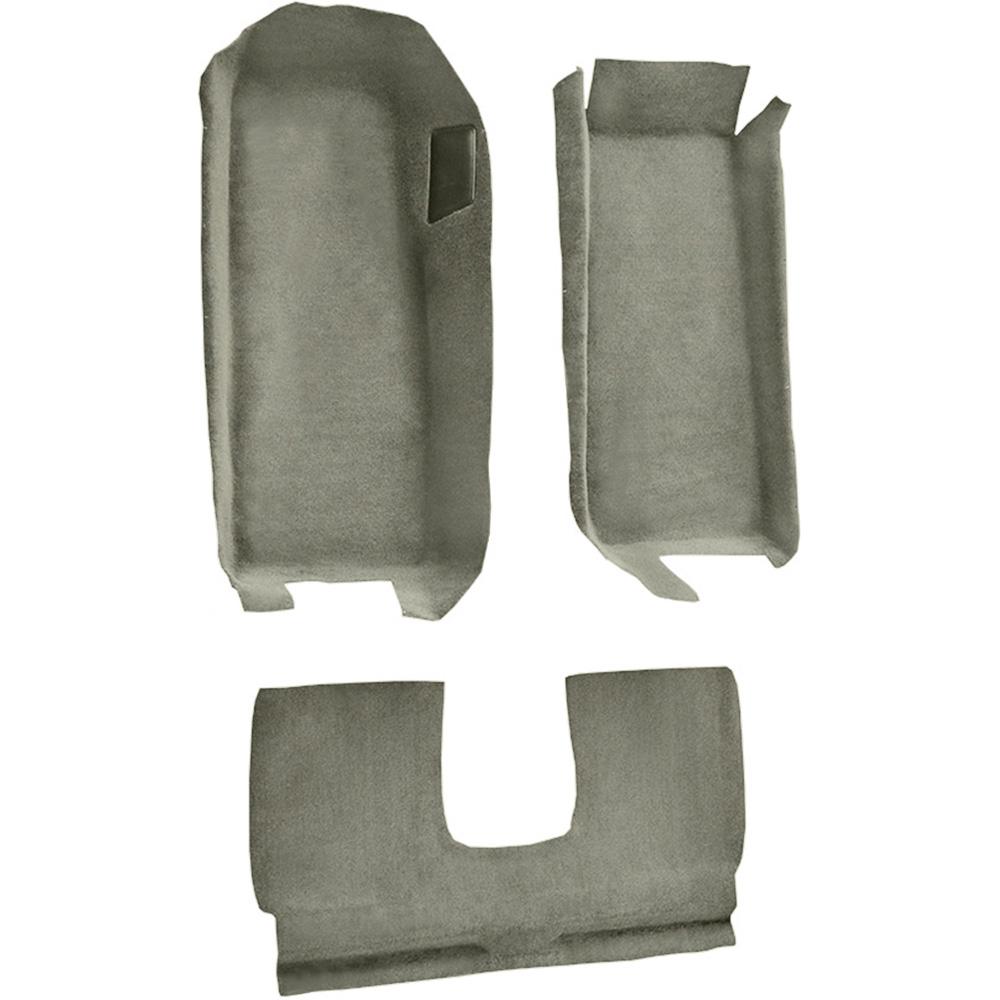 2005-13 Chevrolet Corvette Coupe Front Molded Carpet Set w/ Rear Seat Riser Cutpile Gray