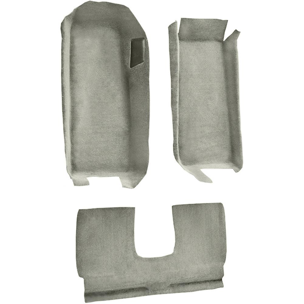 2005-13 Chevrolet Corvette Coupe Front Molded Carpet Set w/ Rear Seat Riser Cutpile Almond