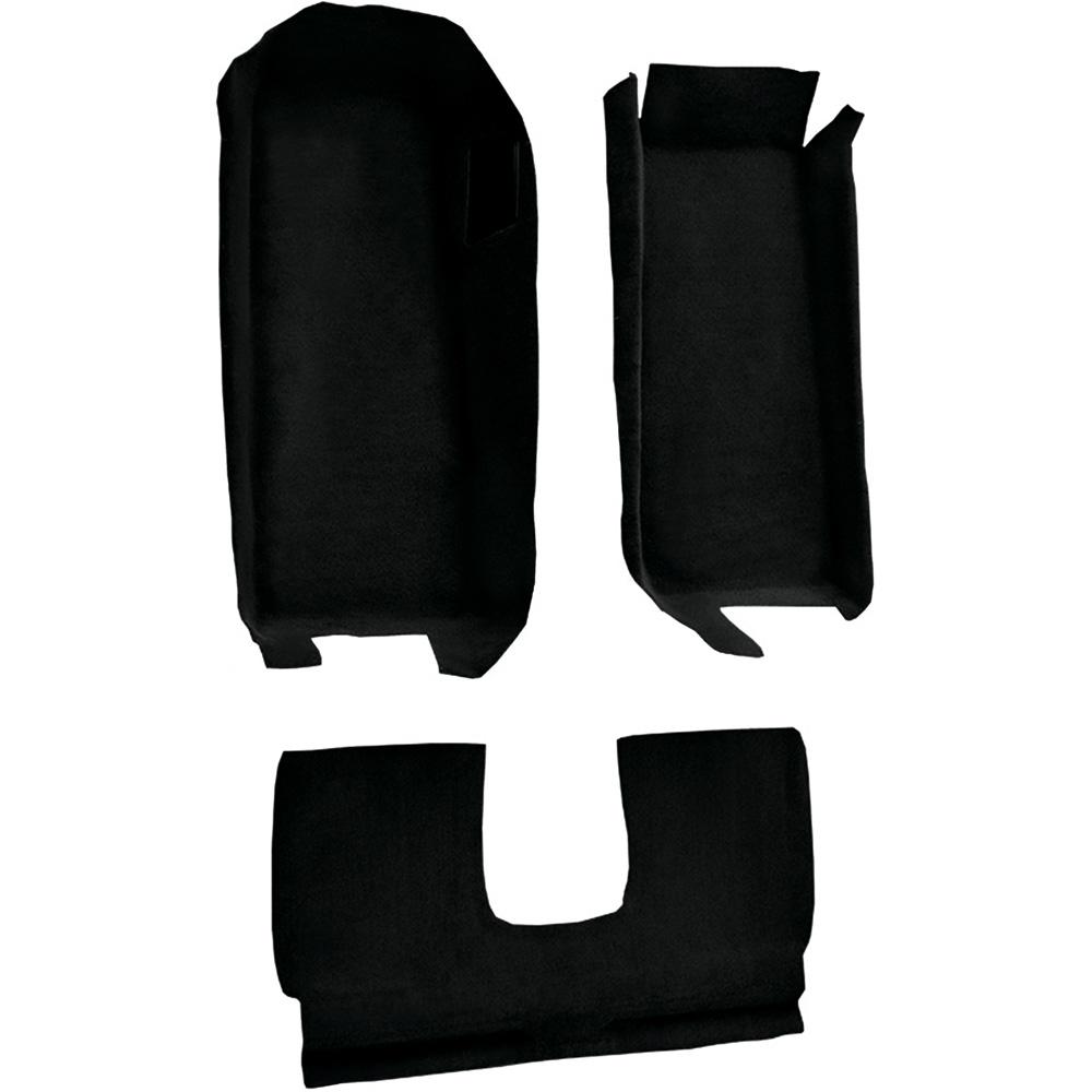 2005-13 Chevrolet Corvette Coupe Front Molded Carpet w/ Rear Seat Riser Truvette Black