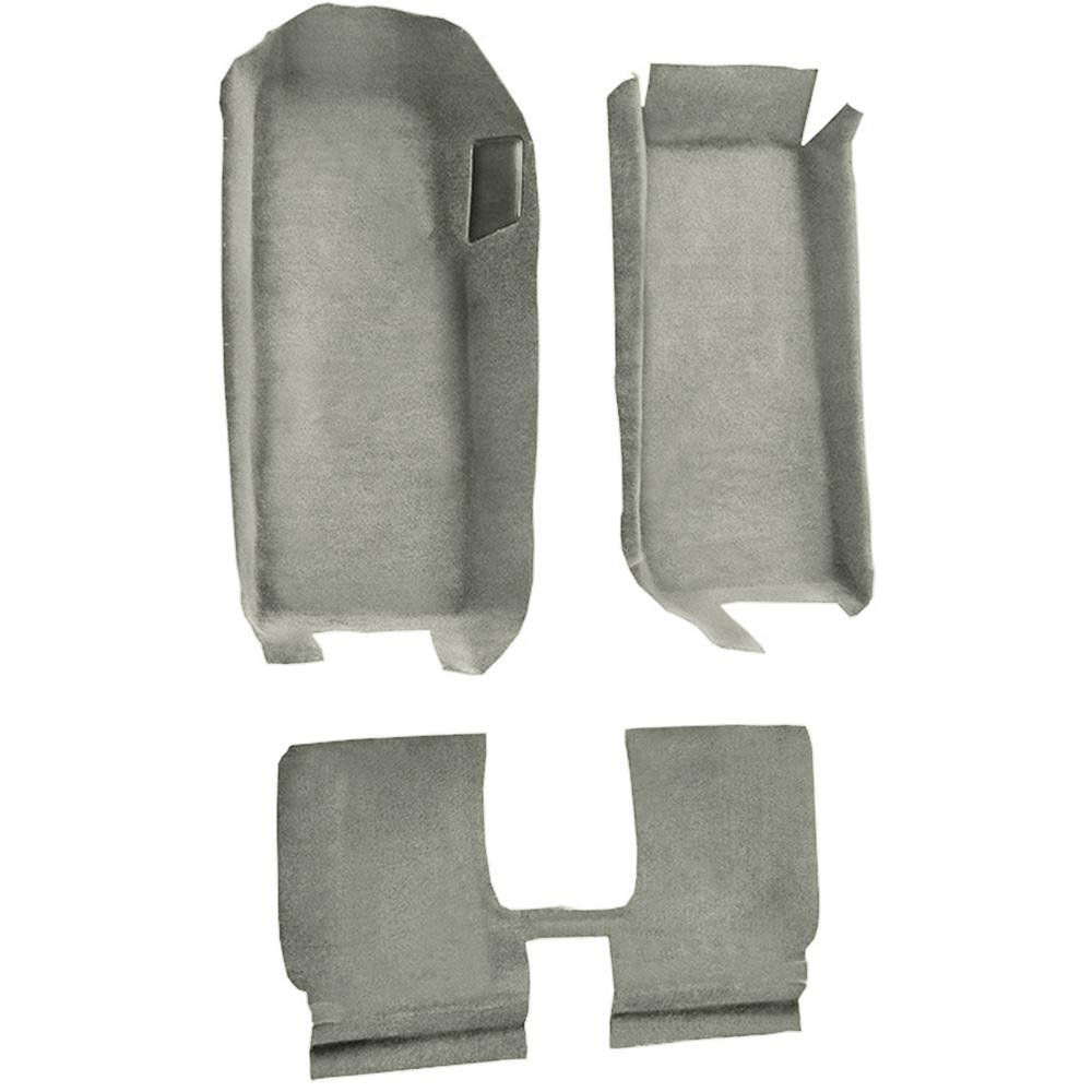 2005-13 Chevrolet Corvette Convertible Front Molded Carpet w/ Rear Seat Riser w/ Heel Pad Cutpile Almond