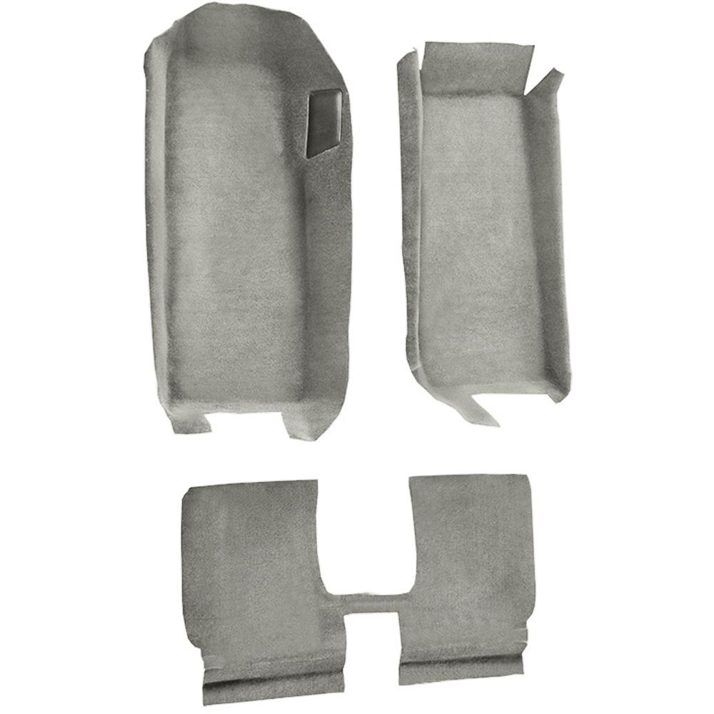 2005-13 Chevrolet Corvette Convertible Front Molded Carpet w/ Rear Seat Riser Cutpile Oyster / Shale