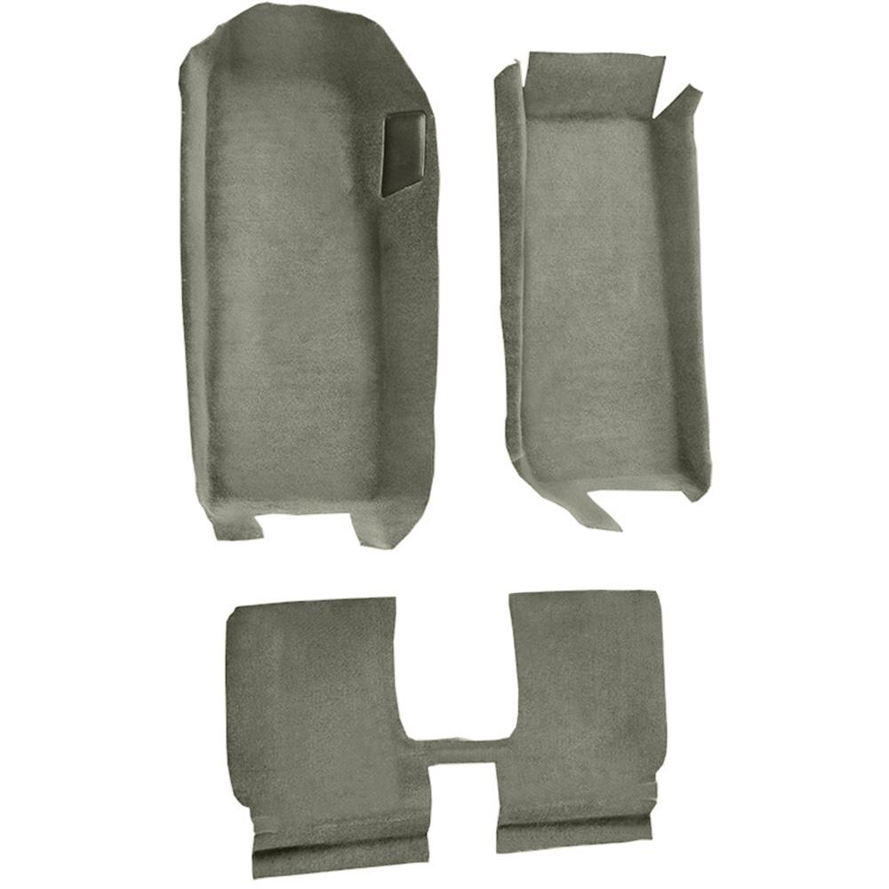 2005-13 Chevrolet Corvette Convertible Front Molded Carpet w/ Rear Seat Riser Cutpile Gray