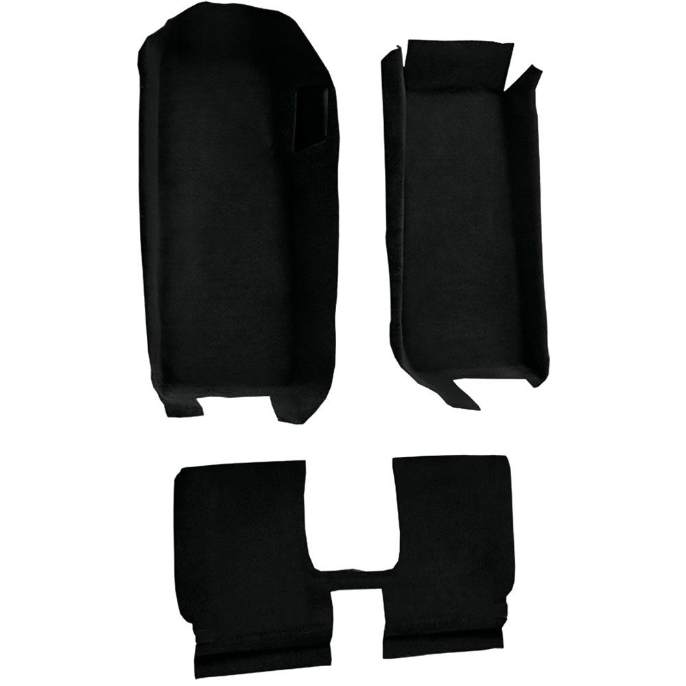 2005-13 Chevrolet Corvette Convertible Front Molded Carpet w/ Rear Seat Riser Truvette Black