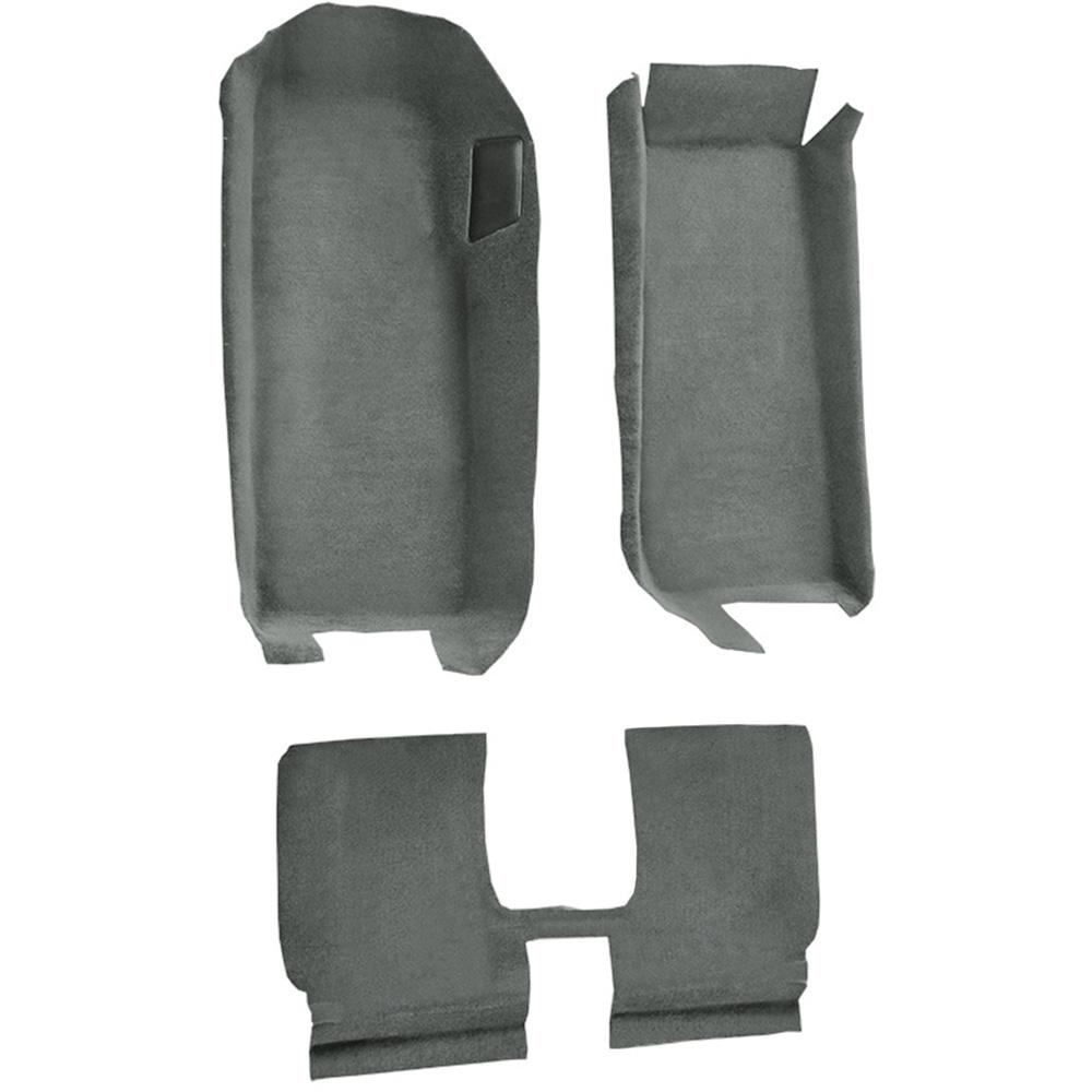 2005-13 Chevrolet Corvette Convertible Front Molded Carpet w/ Rear Seat Riser Truvette Gray