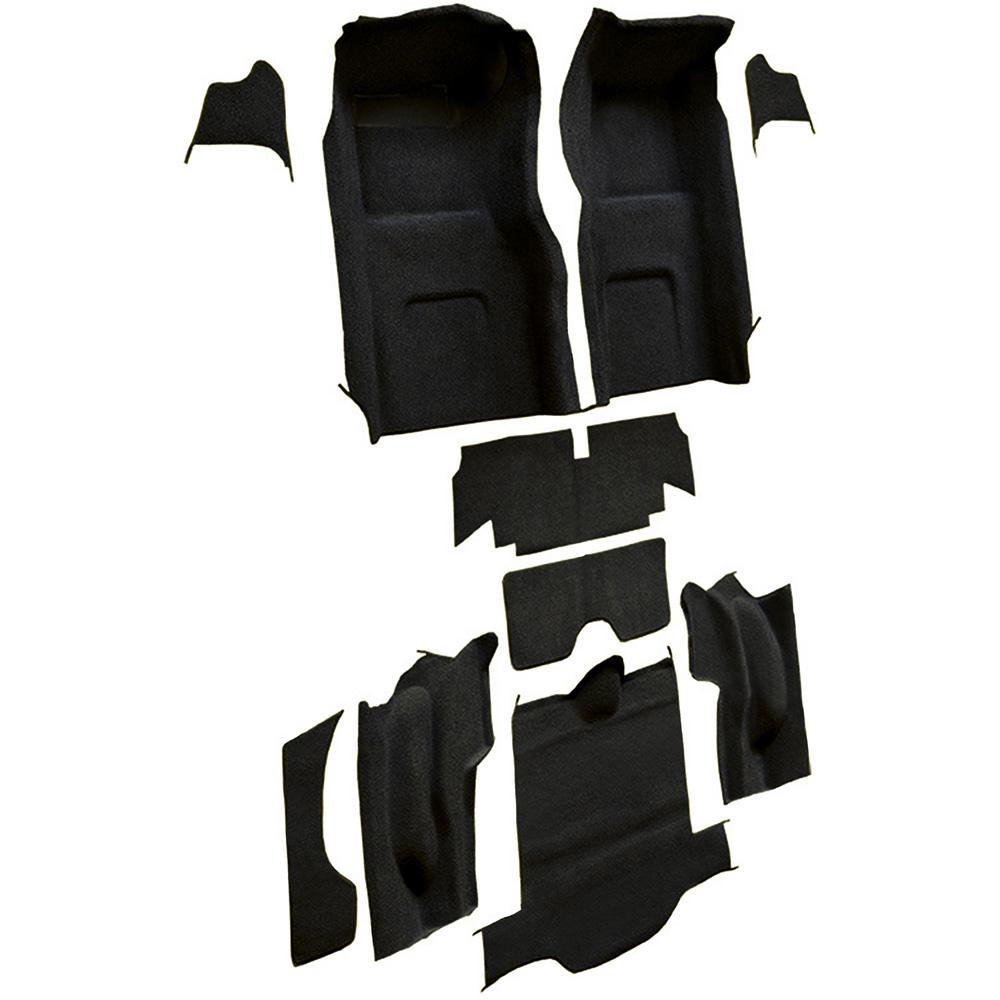 1965 Chevrolet Corvette Coupe Complete Molded Carpet Set w/o Heel Pad Loop Black