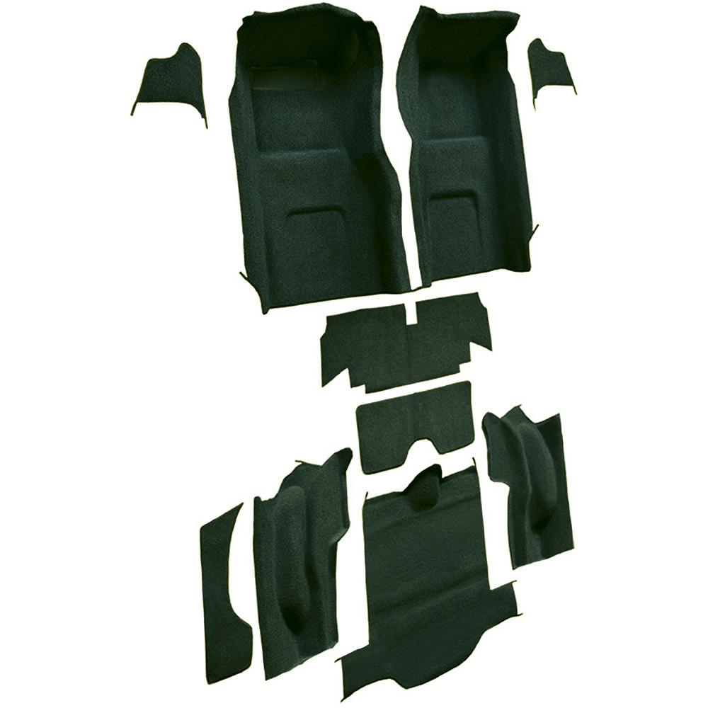 1965 Chevrolet Corvette Coupe Complete Molded Carpet Set w/o Heel Pad Loop Dark Green