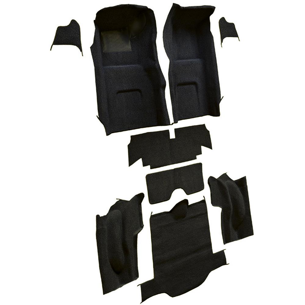 1967 Chevrolet Corvette Coupe Complete Molded Carpet Set w/o Heel Pad Loop Black