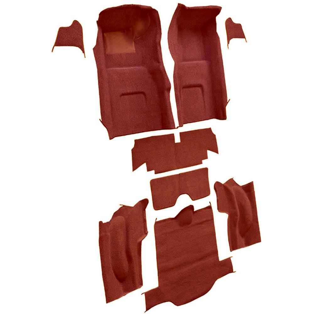 1967 Chevrolet Corvette Coupe Complete Molded Carpet Set w/o Heel Pad Loop Red