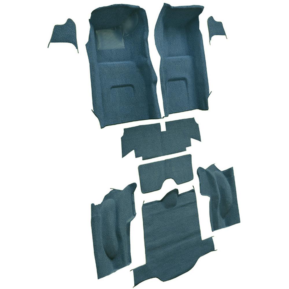 1967 Chevrolet Corvette Coupe Complete Molded Carpet Set w/o Heel Pad Loop Bright Blue