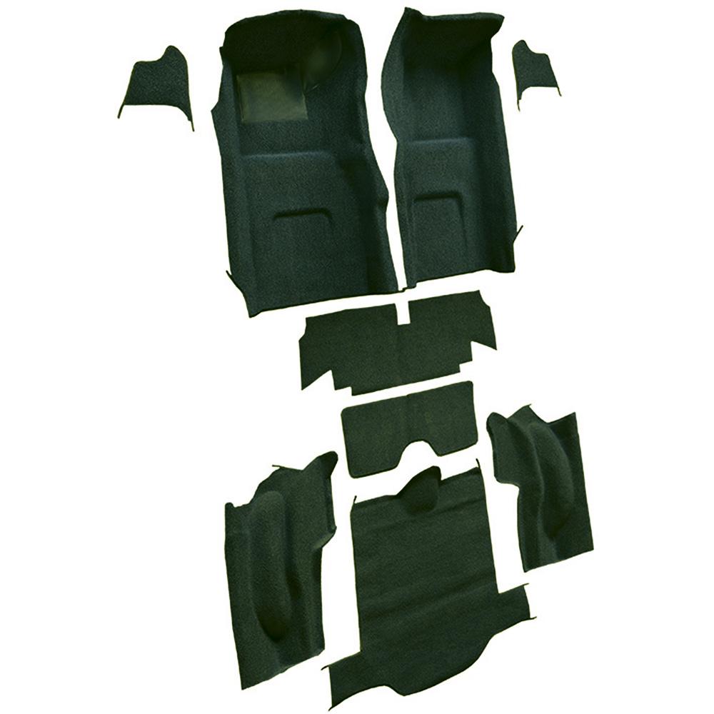 1967 Chevrolet Corvette Coupe Complete Molded Carpet Set w/o Heel Pad Loop Dark Green