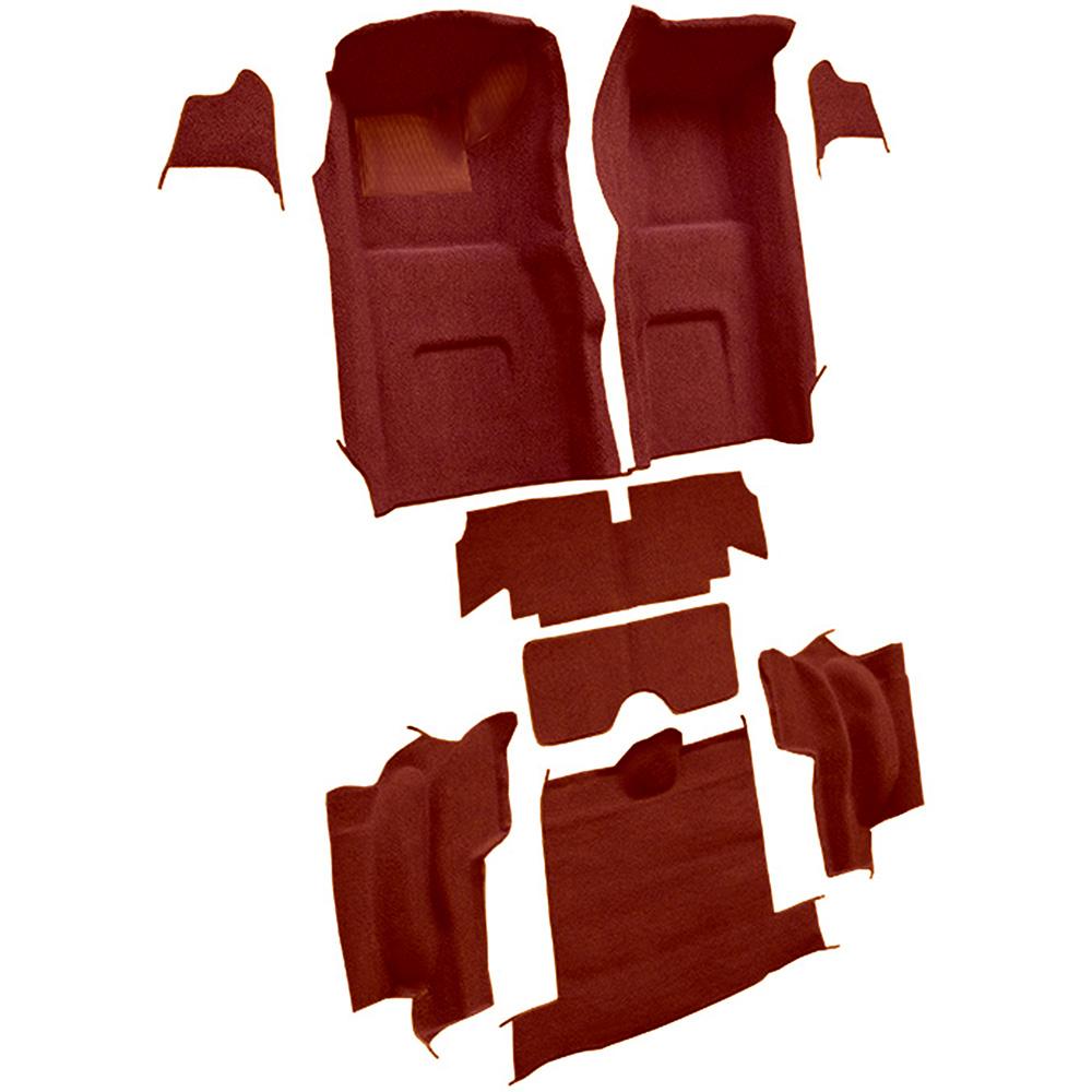 1967 Chevrolet Corvette Roadster Complete Molded Carpet Set w/o Heel Pad Loop Red
