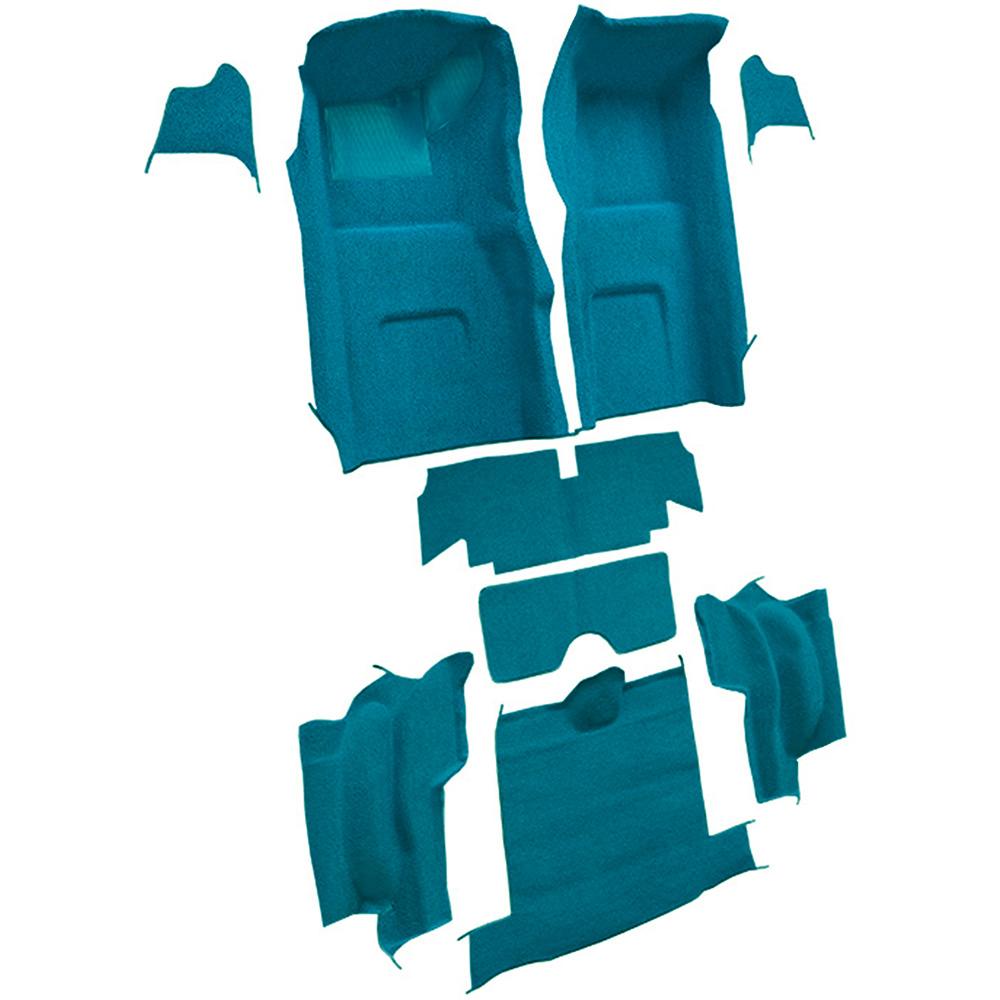 1967 Chevrolet Corvette Roadster Complete Molded Carpet Set w/o Heel Pad Loop Medium Blue