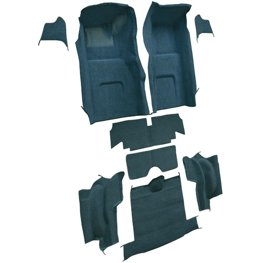 1967 Chevrolet Corvette Roadster Complete Molded Carpet Set w/o Heel Pad Loop Bright Blue