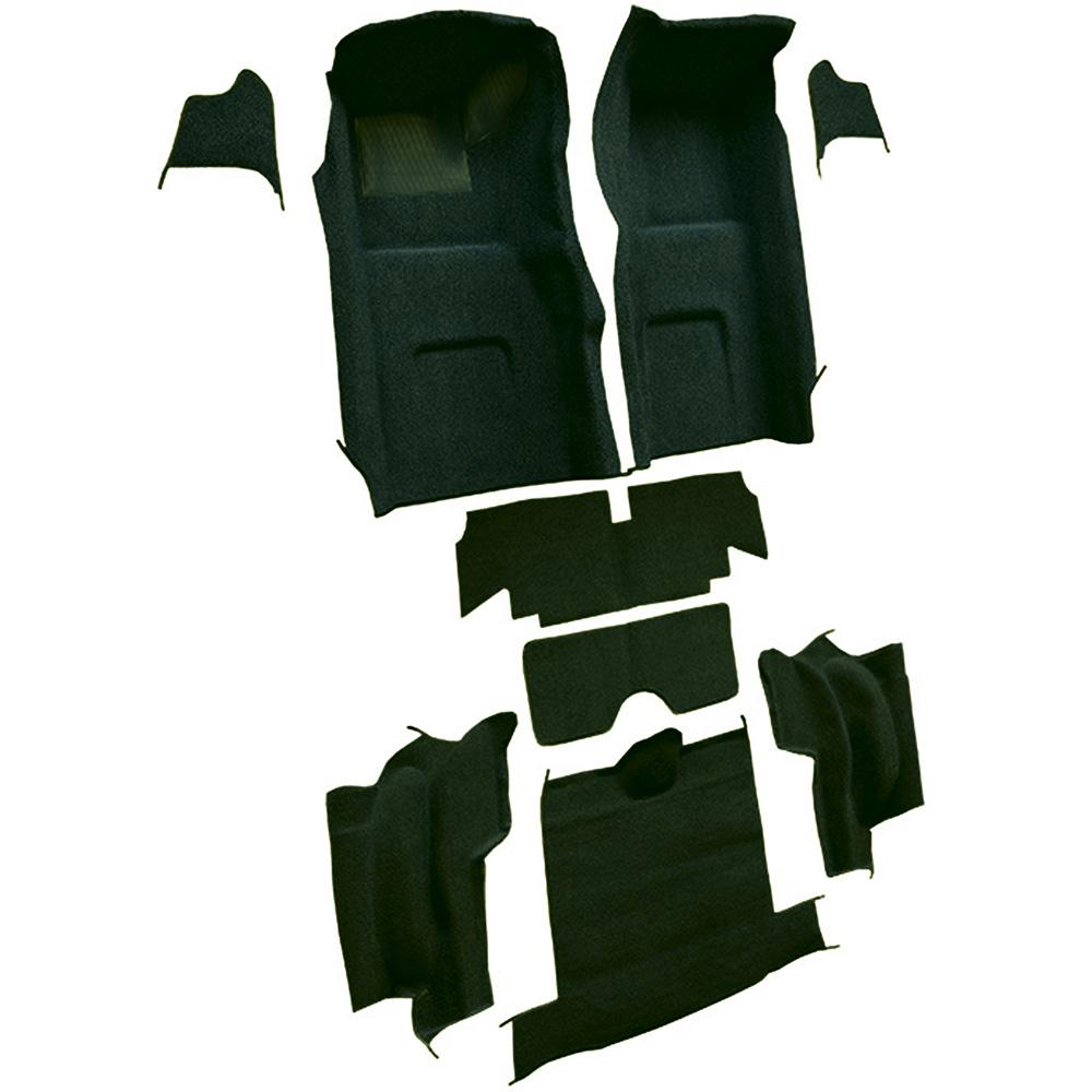 1967 Chevrolet Corvette Roadster Complete Molded Carpet Set w/o Heel Pad Loop Dark Green