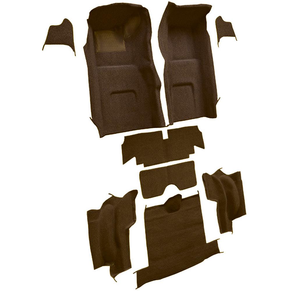 1967 Chevrolet Corvette Roadster Complete Molded Carpet Set w/o Heel Pad Loop Dark Saddle