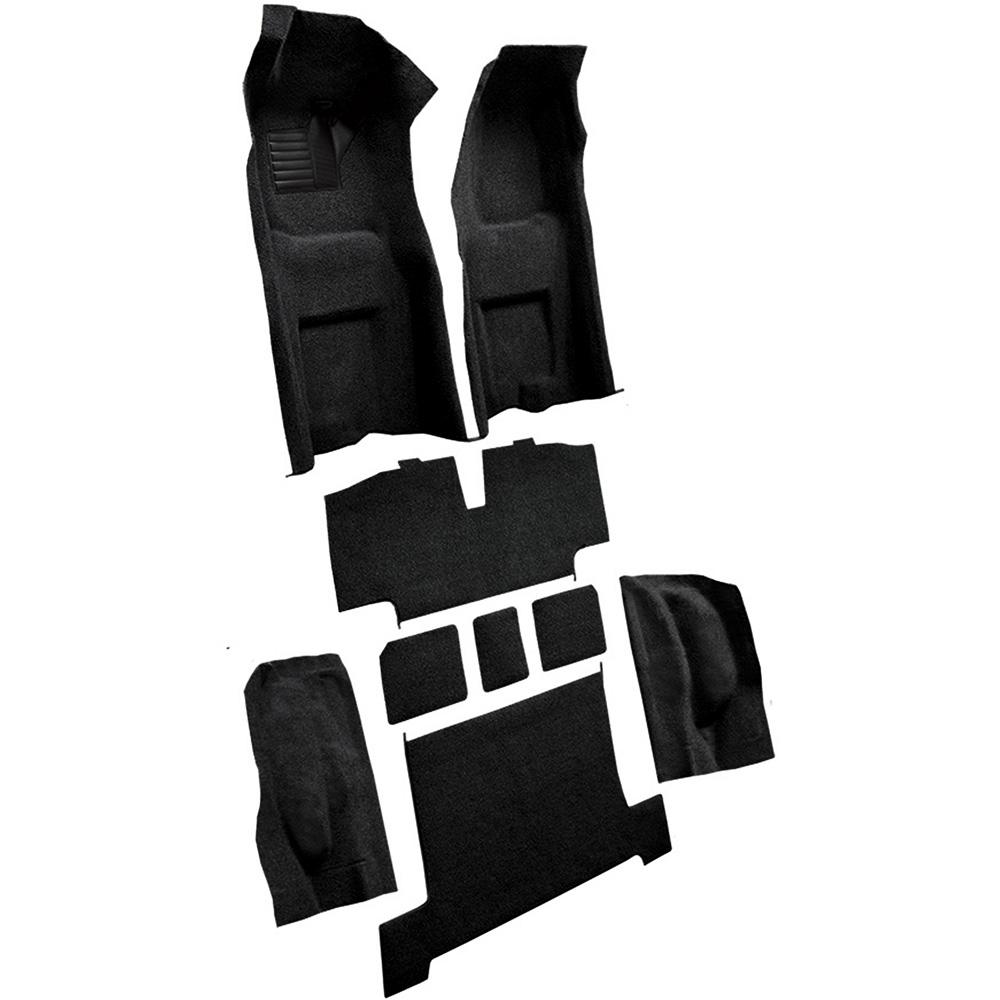 1968 Chevrolet Corvette Automatic Complete Molded Carpet Set w/ Heel Pad Loop Black
