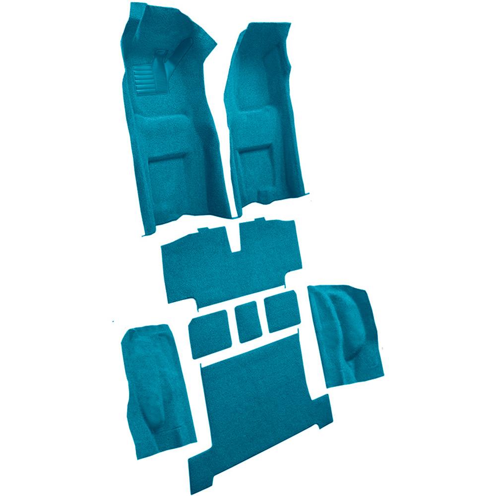 1968 Chevrolet Corvette Automatic Complete Molded Carpet Set w/ Heel Pad Loop Medium Blue