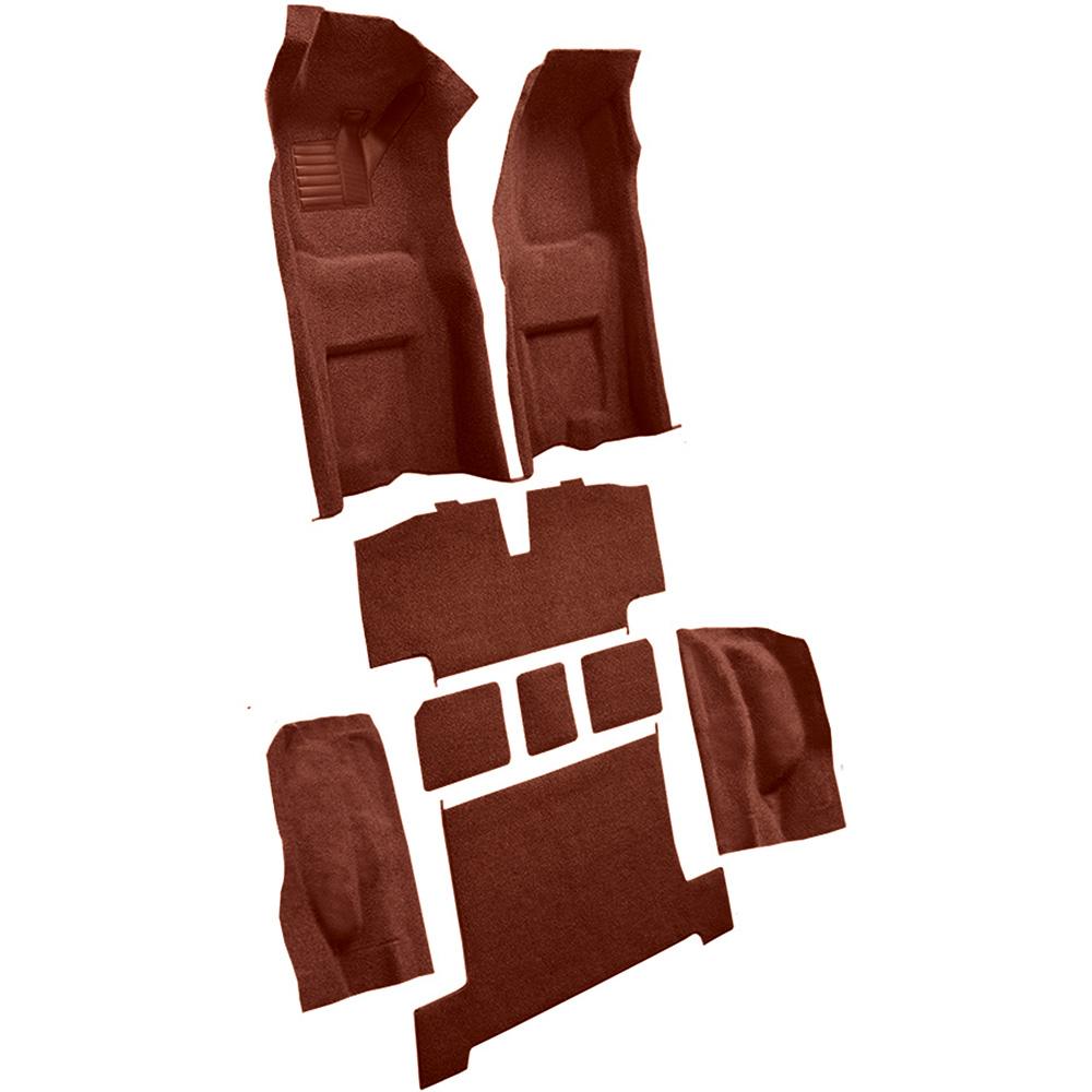 1968 Chevrolet Corvette Automatic Complete Molded Carpet Set w/ Heel Pad Loop Burnt Orange